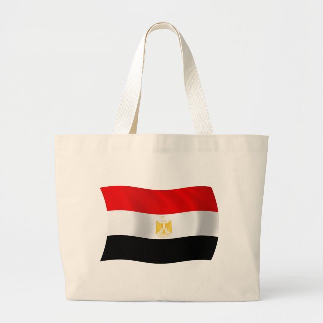 Egypten Flagga Tote Bag Jumbo Tygkasse (Framsidan)