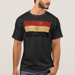 Egypten Flagga Vintage Grunge Manar Black T Shirt