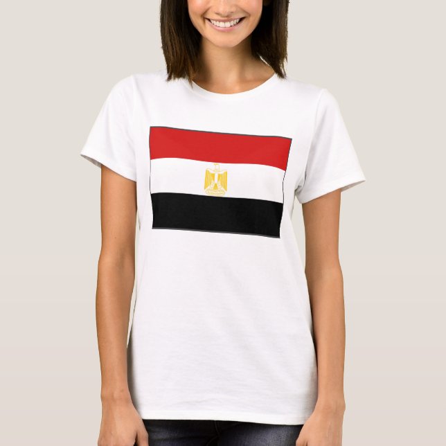 Egypten Flagga x Karta T-Shirt (Framsida)