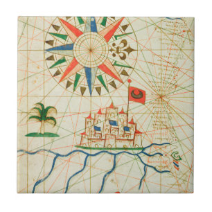 Egypten, floden Nile och Cairo Kakelplatta