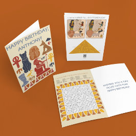 Egypten för spel och aktiviteter för barn kort