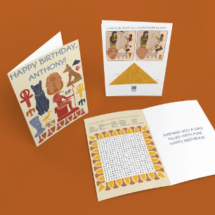 Egypten för spel och aktiviteter för barn kort