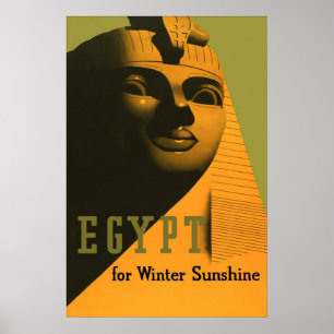 Egypten för Winter Sunshine Vintage resor Poster