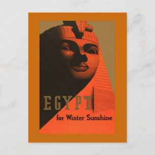 Egypten för Winter Sunshine Vintage resor Vykort