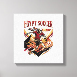 Egypten Fotboll Skelett Anfallare Nationer Premium Canvastryck