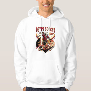 Egypten Fotboll Skelett Anfallare Nationer Premium Hoodie