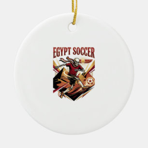 Egypten Fotboll Skelett Anfallare Nationer Premium Julgransprydnad Keramik