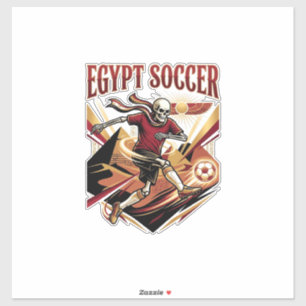 Egypten Fotboll Skelett Anfallare Nationer Premium Klistermärken