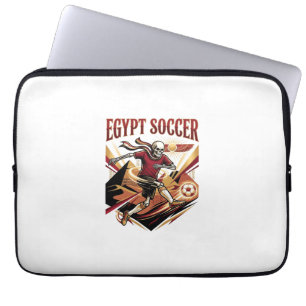 Egypten Fotboll Skelett Anfallare Nationer Premium Laptop Fodral