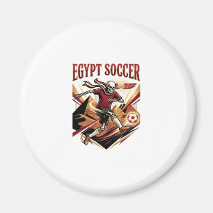 Egypten Fotboll Skelett Anfallare Nationer Premium Magnet