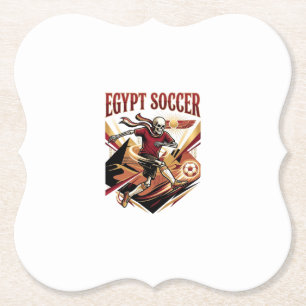 Egypten Fotboll Skelett Anfallare Nationer Premium Underlägg Papper