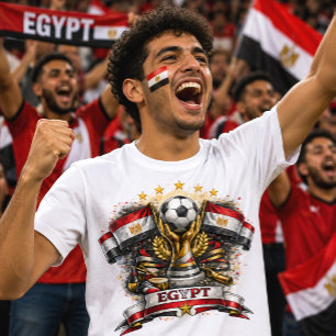 Egypten Fotbollsfan Egyptisk Fotboll Världscupen T Shirt
