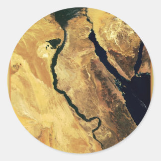 Egypten från rymden runt klistermärke