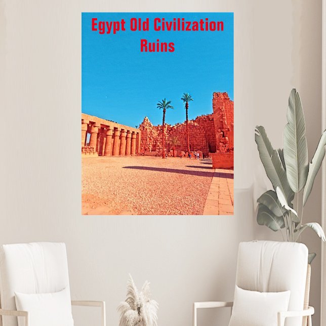 Egypten Gamla civilisationen ruiner Landcape Deser Poster (Egypt Old Civilization Ruins Landscape Desert Wall Poster)