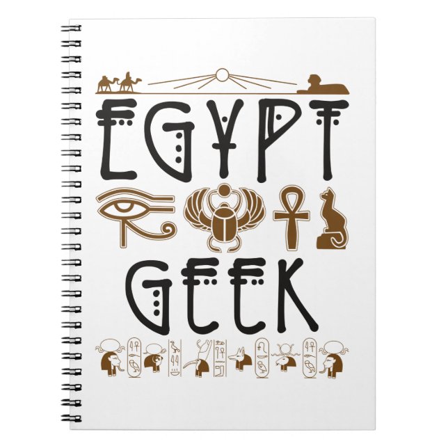 Egypten Geek Ancient Egyptian Archeology Anteckningsbok (Framsidan)