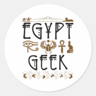 Egypten Geek Ancient Egyptian Archeology Runt Klistermärke