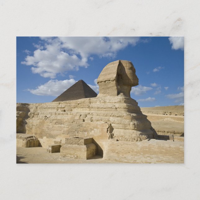 Egypten, Giza. Den underbara sfären stiger över de Vykort (Framsida)