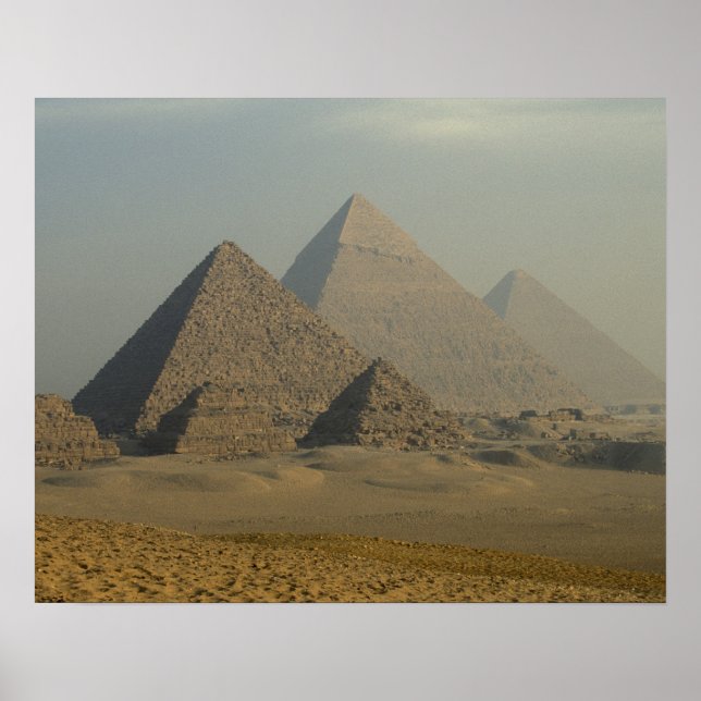 Egypten, Giza, Giza Pyramider Komplex, Giza Platån Poster (Framsidan)