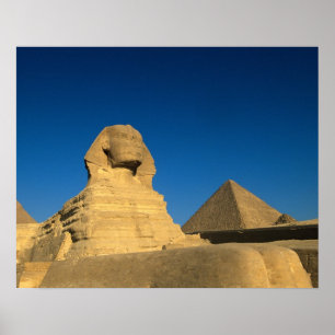 Egypten, Giza, Sphinx, gamla kungariket, Unesco Poster