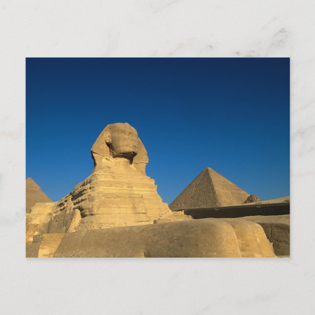 Egypten, Giza, Sphinx, gamla kungariket, Unesco Vykort (Framsida)