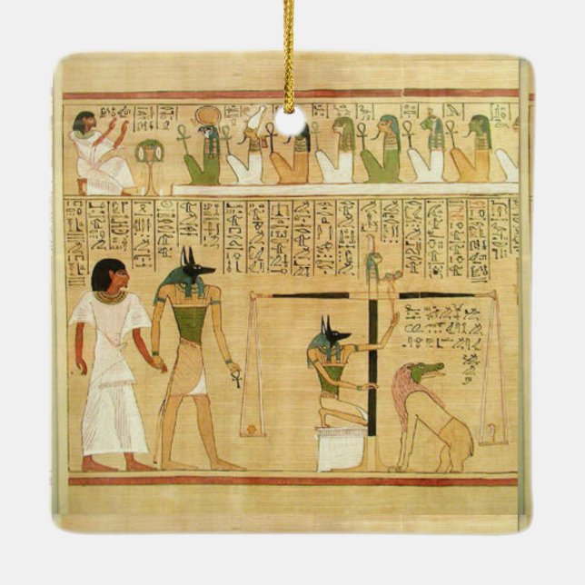 Egypten-Hieroglyfer Ceramic Ornament (Baksida)