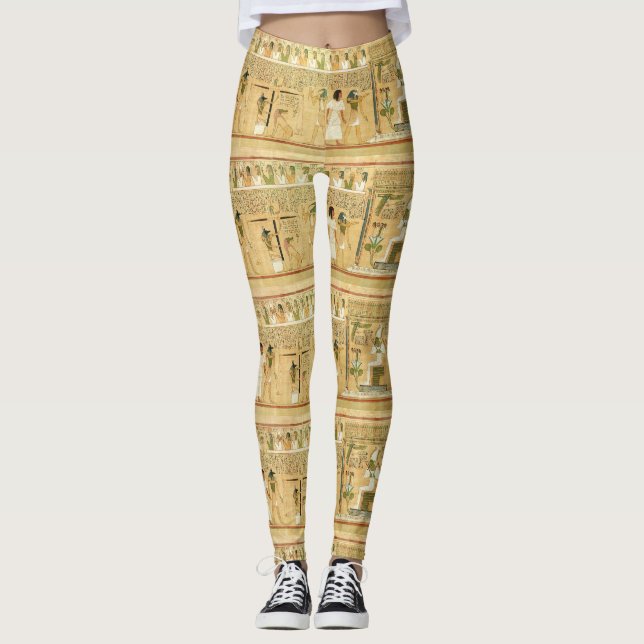 Egypten-Hieroglyfer Kvinnors bensin Leggings (Framsida)