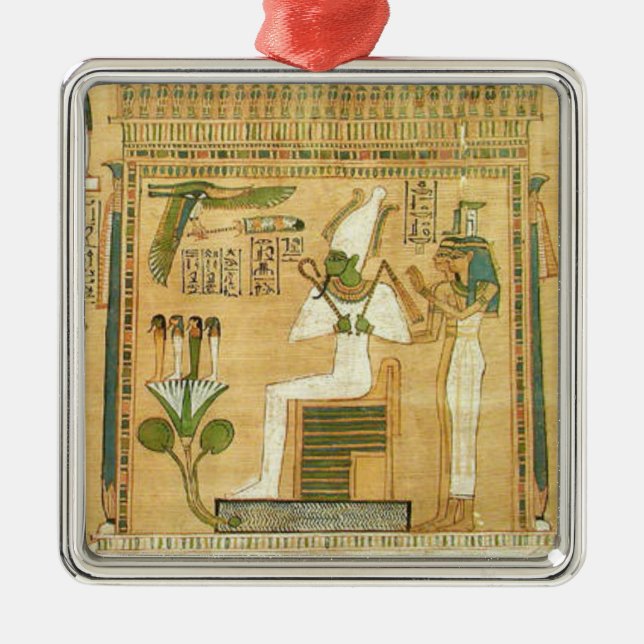 Egypten-Hieroglyfer Metall Ornament (Framsidan)