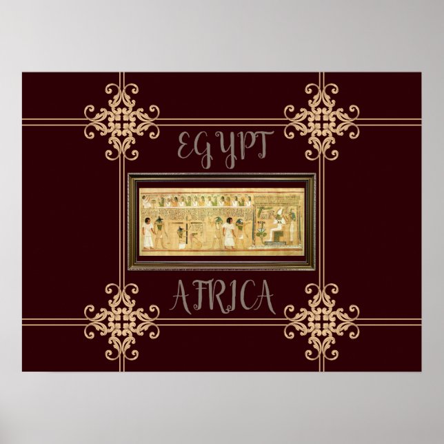 Egypten-Hieroglyfer Poster (Framsidan)