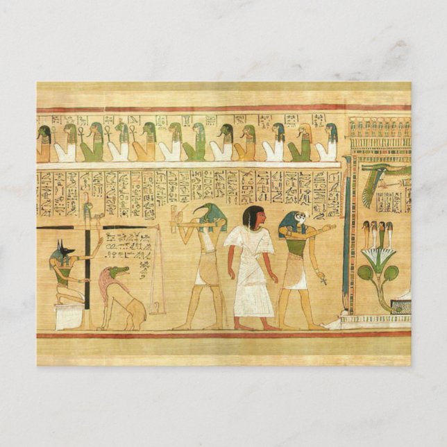 Egypten-Hieroglyfer vykort (Framsida)