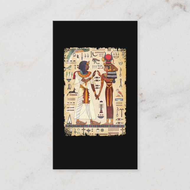 Egypten Hieroglyphic Wall Mural Egyptian Culture Visitkort (Framsida)