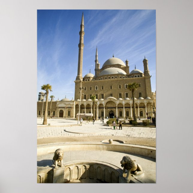 Egypten, Kairo. Den imponerande Mohammed Ali-moské Poster (Framsidan)