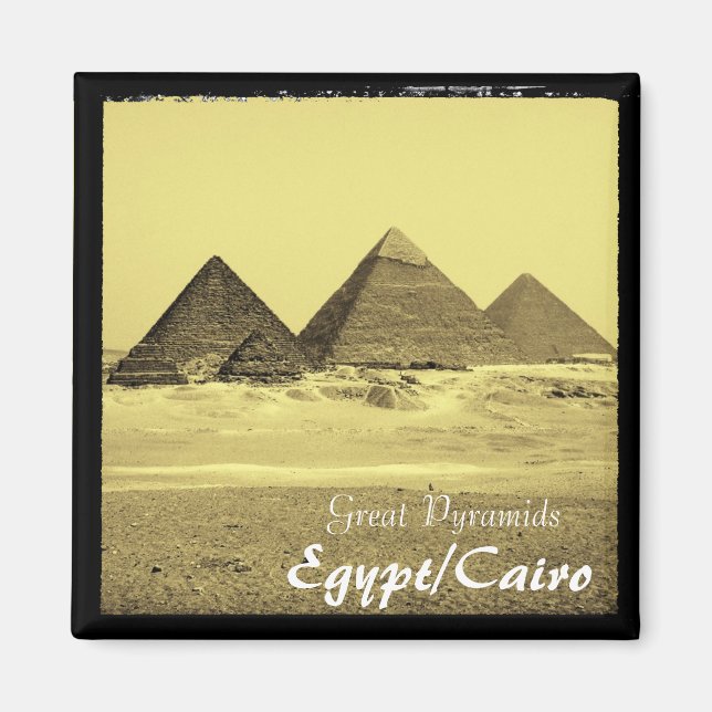 Egypten, Kairo, pyramider (Magnet) Magnet (Framsidan)