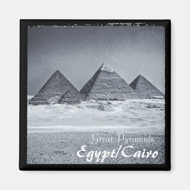 Egypten, Kairo, Pyramids, Giza (Magnet) Magnet (Framsidan)
