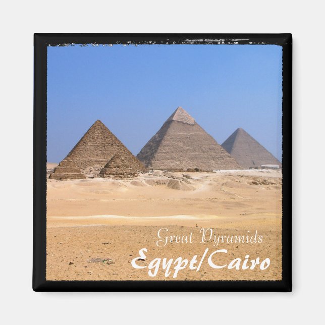 Egypten, Kairo, Pyramids, Giza No.3 (Magnet) Magnet (Framsidan)