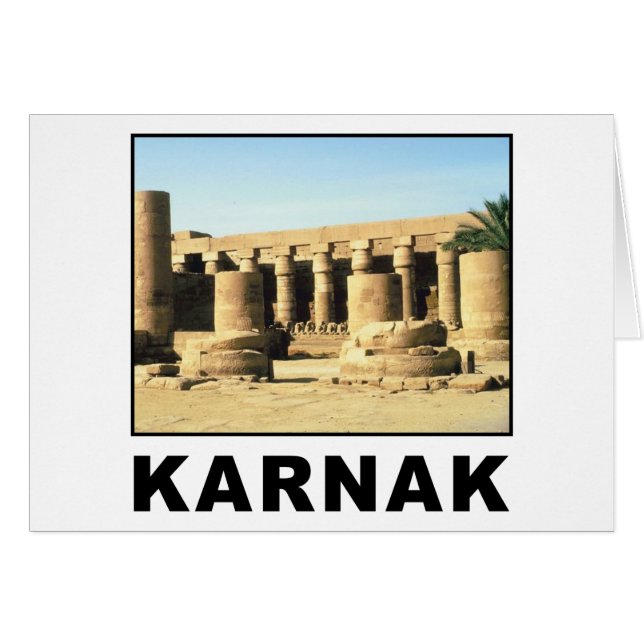 Egypten Karnak Hälsningskort (Framsidan Horizontal)