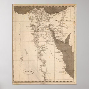 Egypten Karta av Arrowsmith Poster