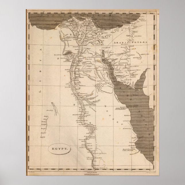 Egypten Karta av Arrowsmith Poster (Framsidan)