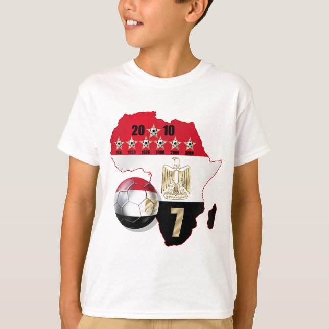 Egypten Karta av fiskeredskap för Afrika 2010 T-shirt (Framsida)