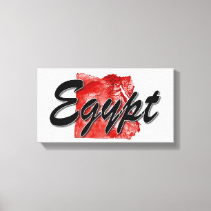 Egypten karta canvastryck