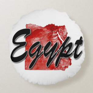 Egypten karta rund kudde