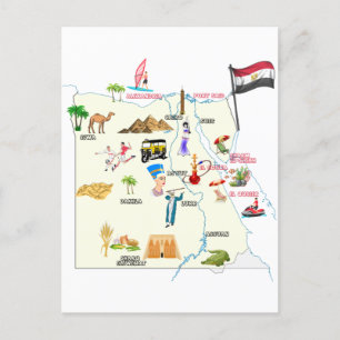 Egypten karta vykort