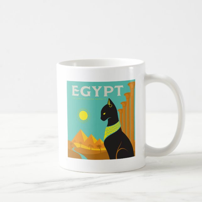 Egypten | Kattdjur Royalty Kaffemugg (Höger)