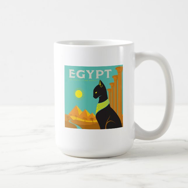 Egypten | Kattdjur Royalty Kaffemugg (Höger)