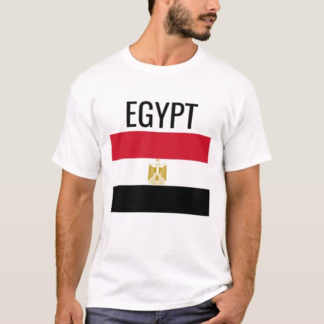 Egypten/Land Flagga T Shirt (Framsida)