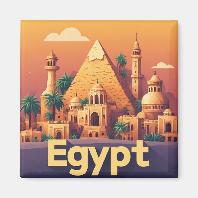 Egypten Land Souvenir För Världsresenärer Samlare Magnet (Framsidan)