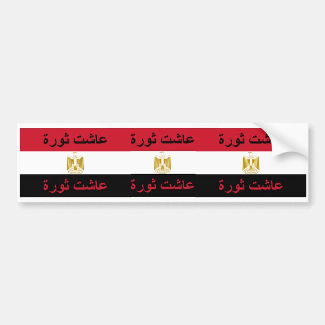 Egypten "Long Live the Revolution" Bildekal (Framsidan)