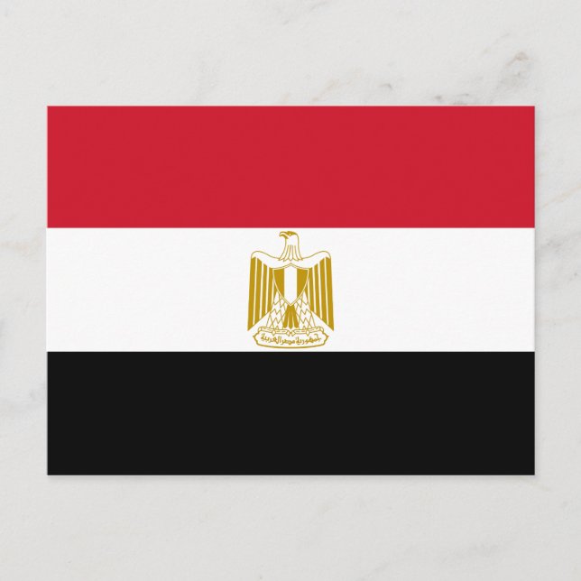 Egypten National World Flagga Vykort (Framsida)