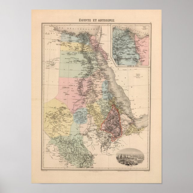 Egypten och Abyssinia Poster (Framsidan)