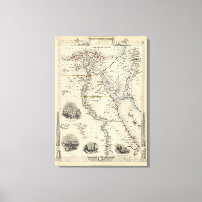 Egypten och Arabia Petraea Canvastryck (Framsida)