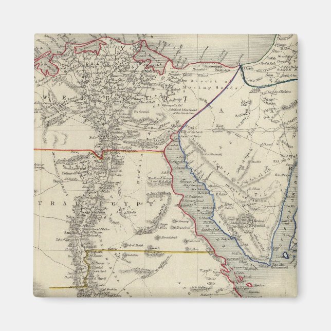 Egypten och Arabia Petraea Magnet (Framsidan)